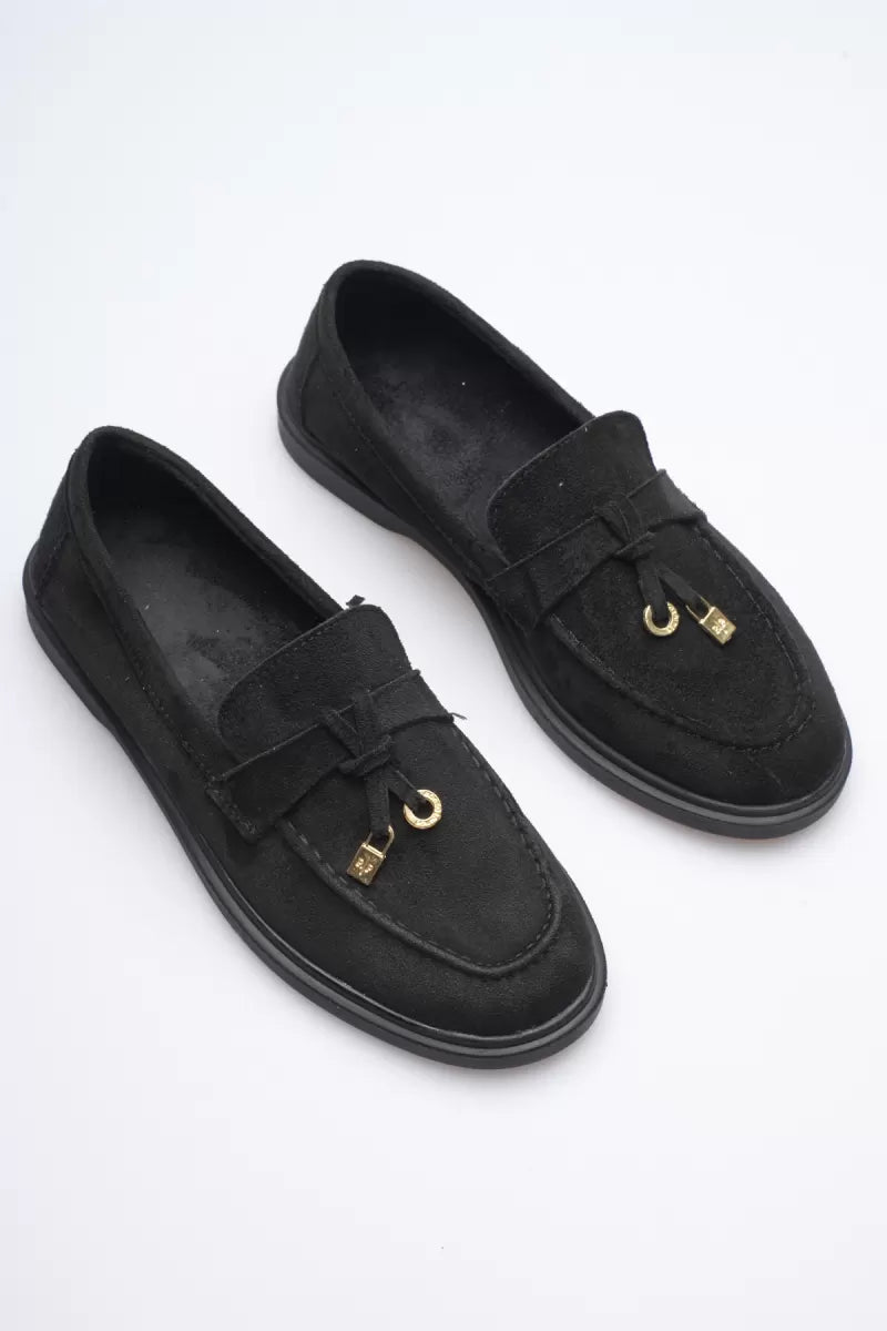 Braga Premium Günlük Siyah Süet Loafer