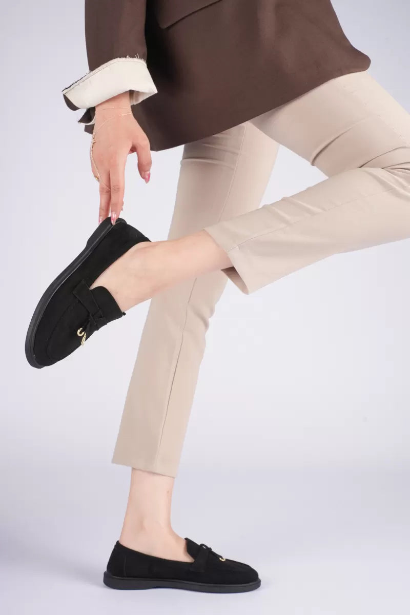 Braga Premium Günlük Siyah Süet Loafer