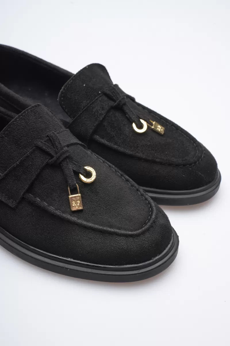 Braga Premium Günlük Siyah Süet Loafer
