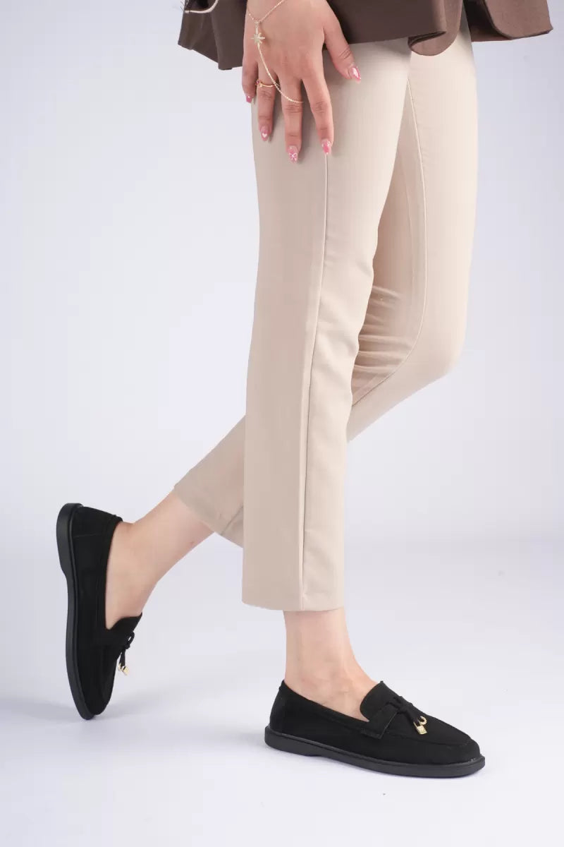 Braga Premium Günlük Siyah Süet Loafer