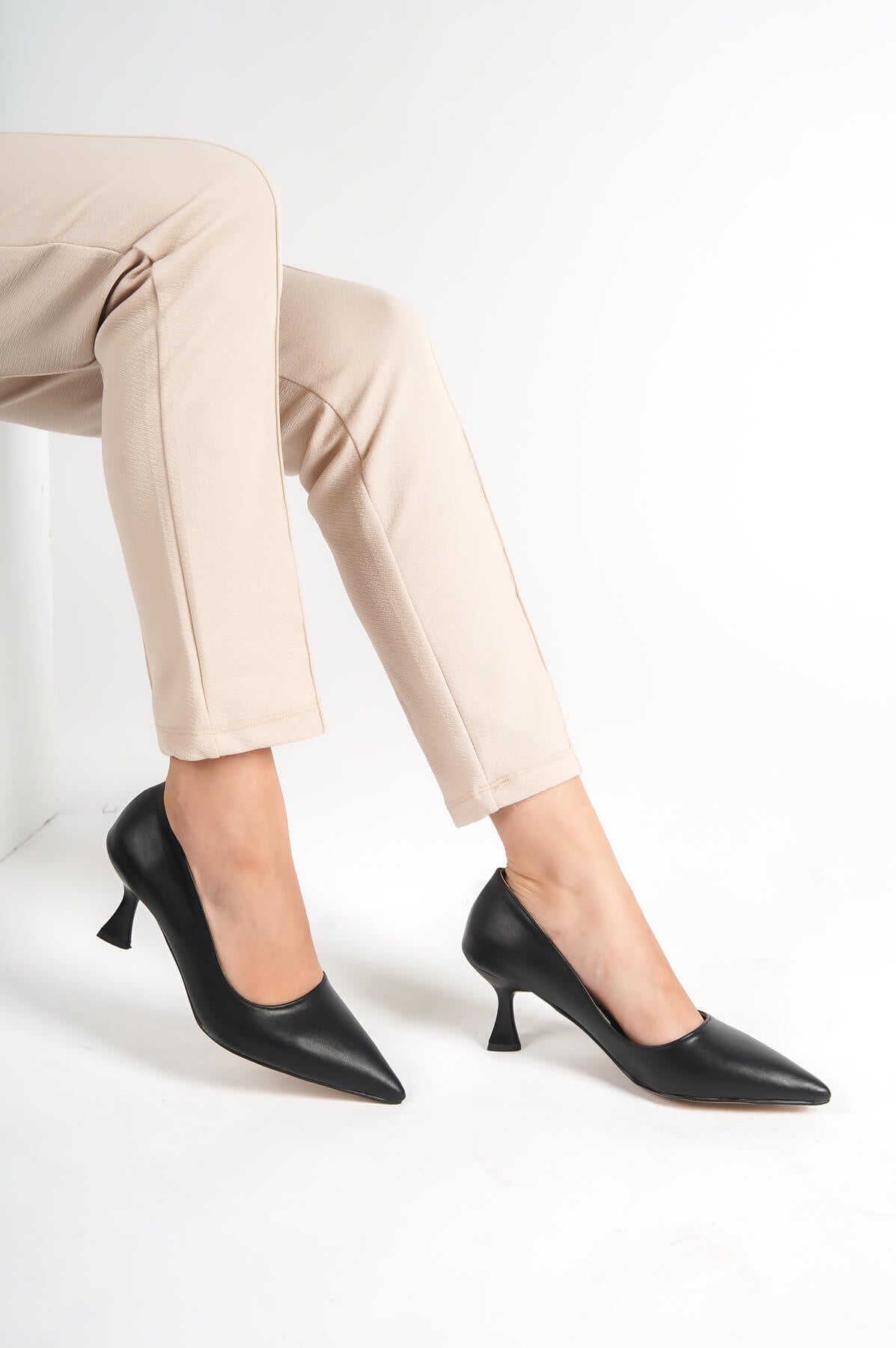 Grasse Premium Siyah Topuklu Ayakkabı Stiletto