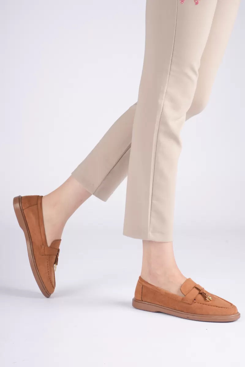 Braga Premium Günlük Taba Süet Loafer