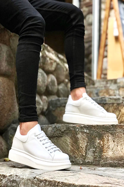 Bull Bağcıklı Tarz Erkek Rahat Beyaz Sneaker