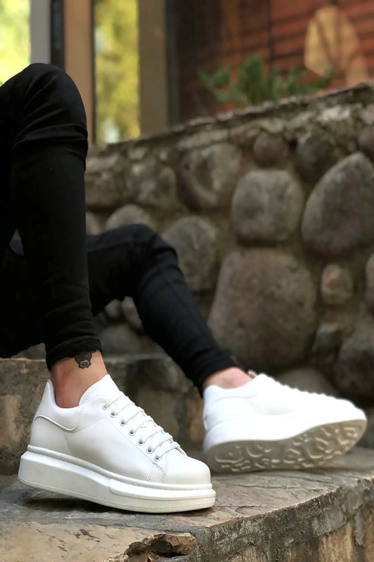Bull Bağcıklı Tarz Erkek Rahat Beyaz Sneaker