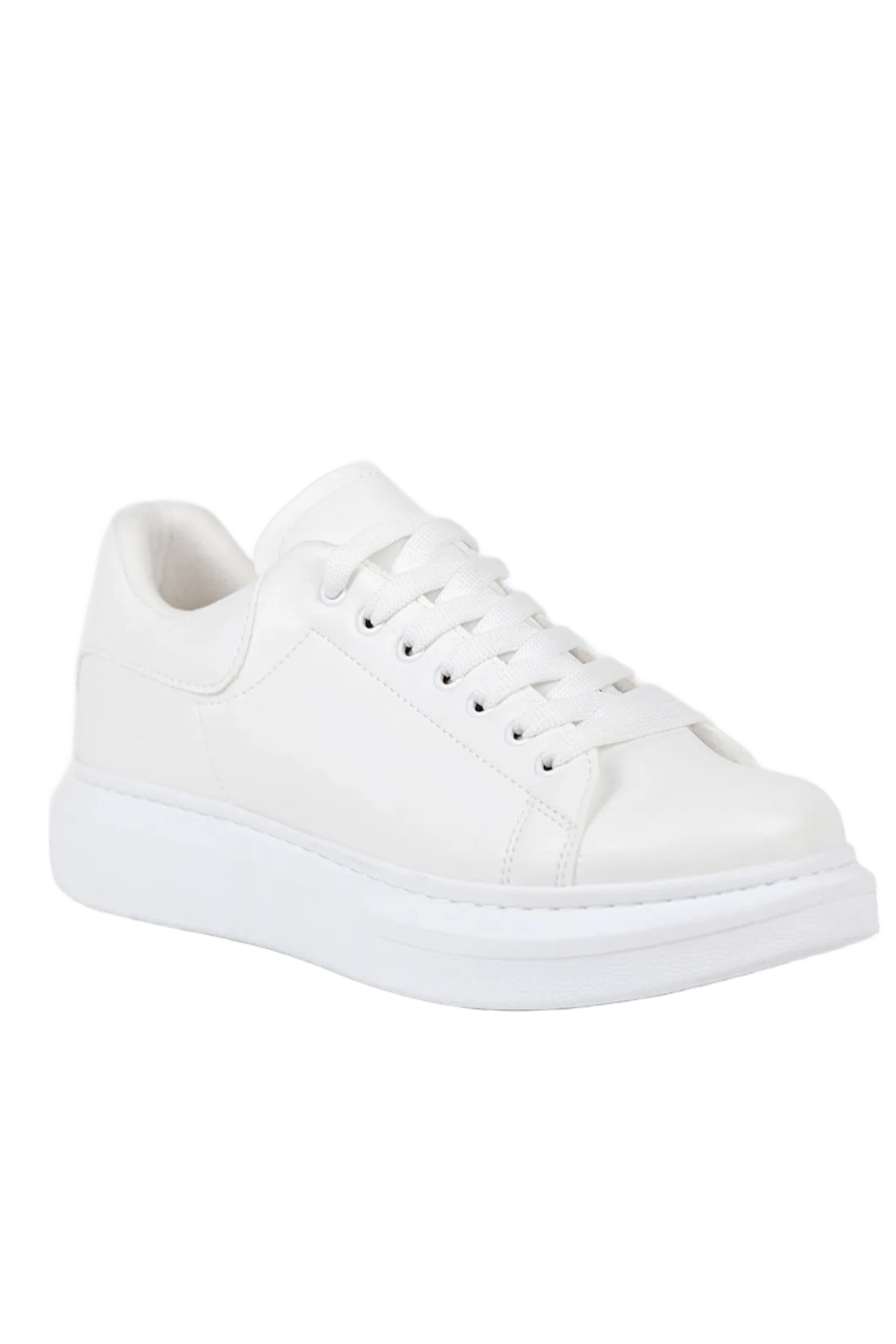 Bull Bağcıklı Tarz Erkek Rahat Beyaz Sneaker