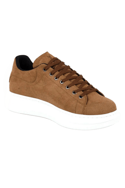 Bull Bağcıklı Tarz Erkek Rahat Taba Süet Sneaker