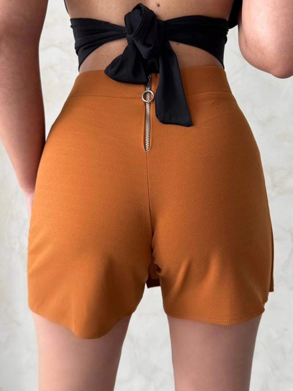 Camel Shorts Skirt with Cover