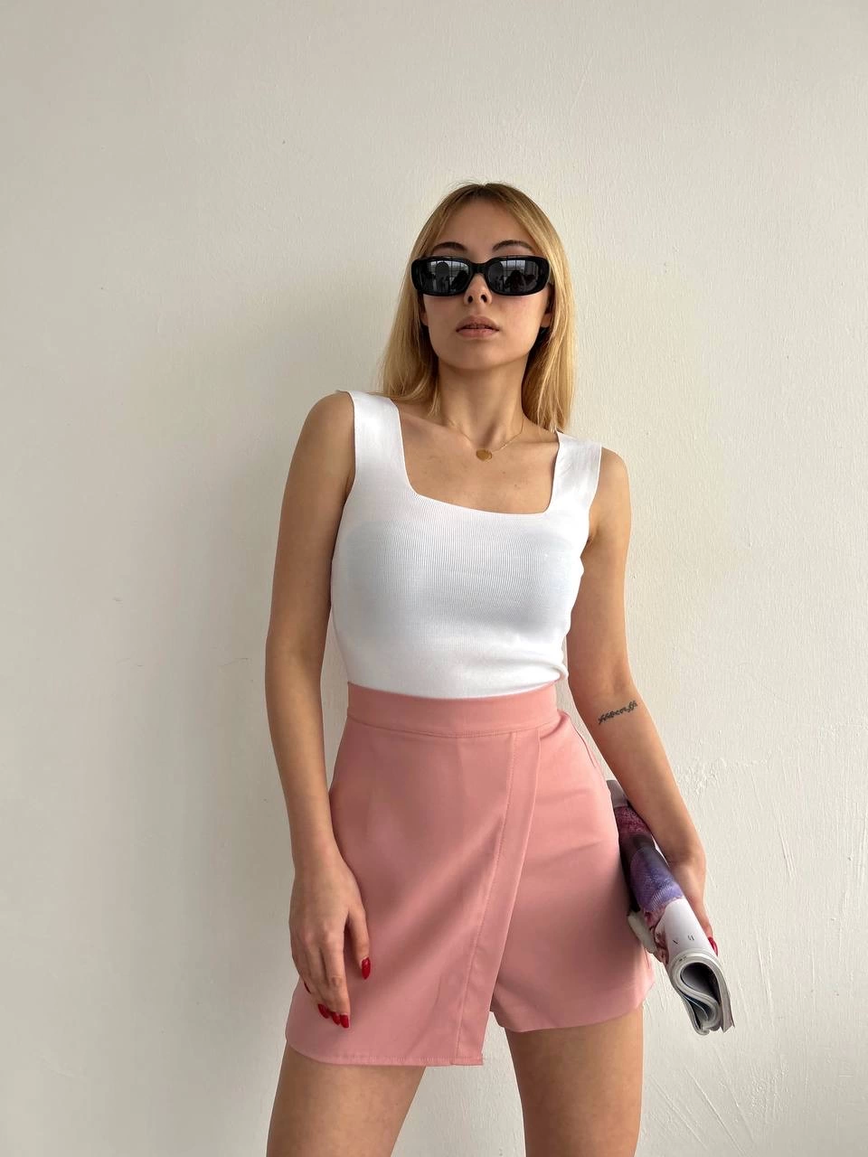 Covered Shorts Skirt Powder