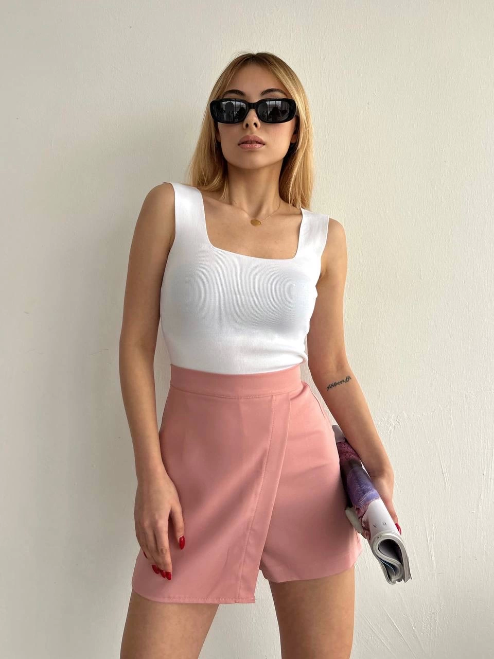 Covered Shorts Skirt Powder