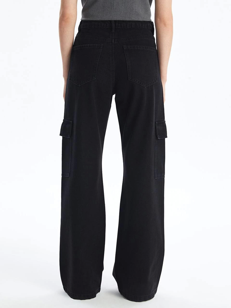 Cargo Pocket Jeans Black