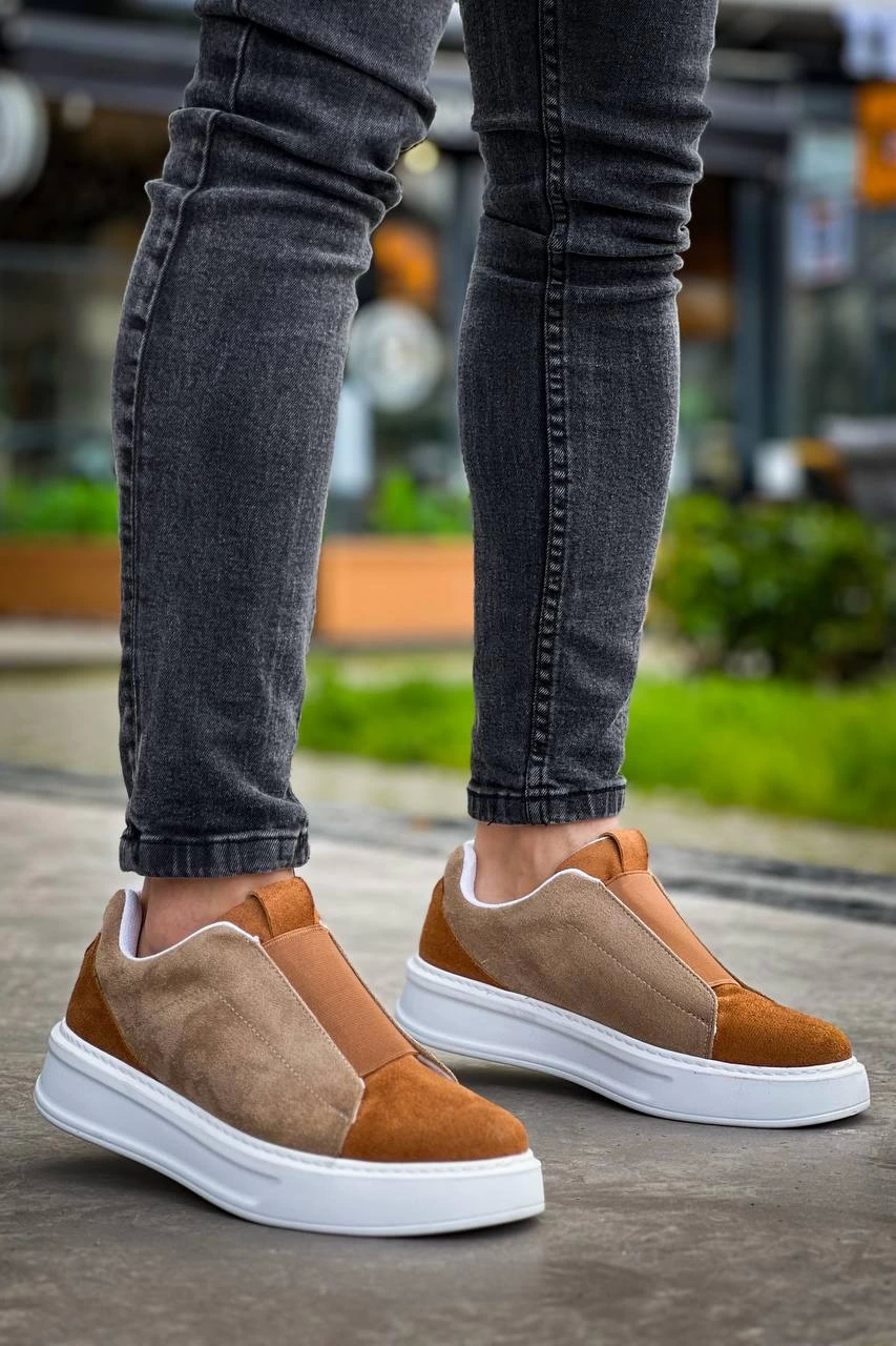 ZRN-007 Vizon Yüksek Taban Tek Bant Bağcıksız Günlük Comfort Erkek Sneaker