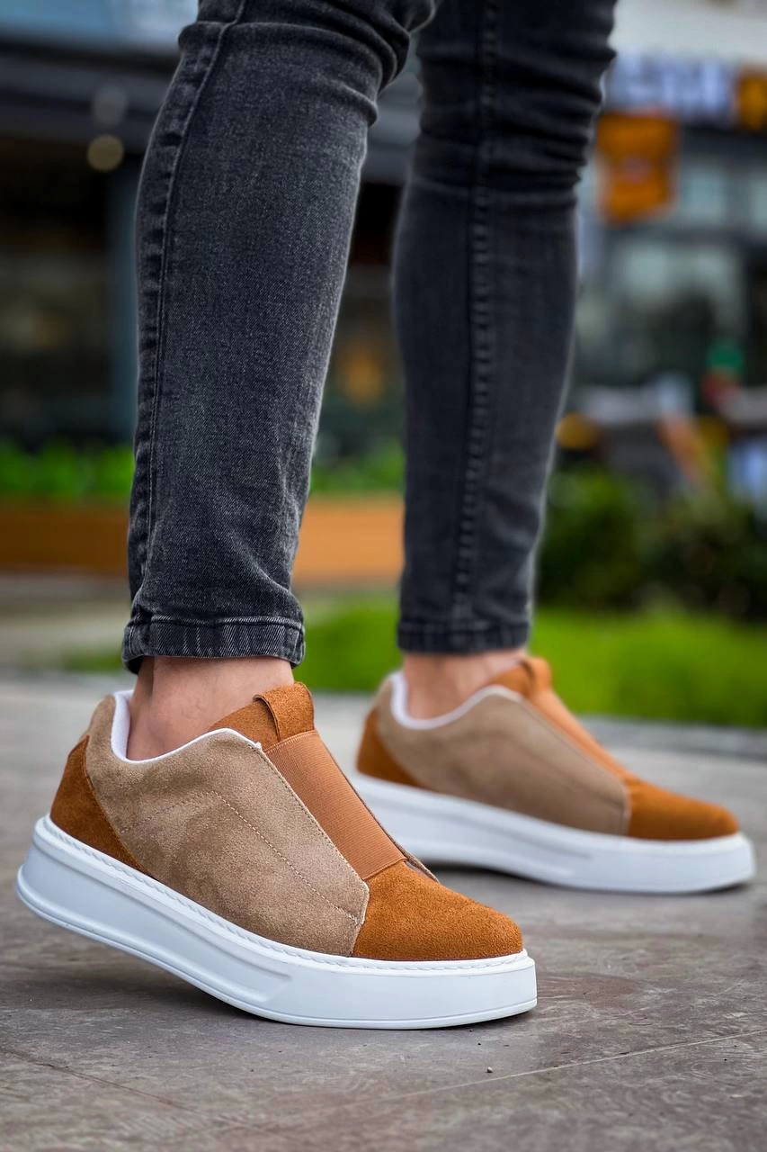 ZRN-007 Vizon Yüksek Taban Tek Bant Bağcıksız Günlük Comfort Erkek Sneaker
