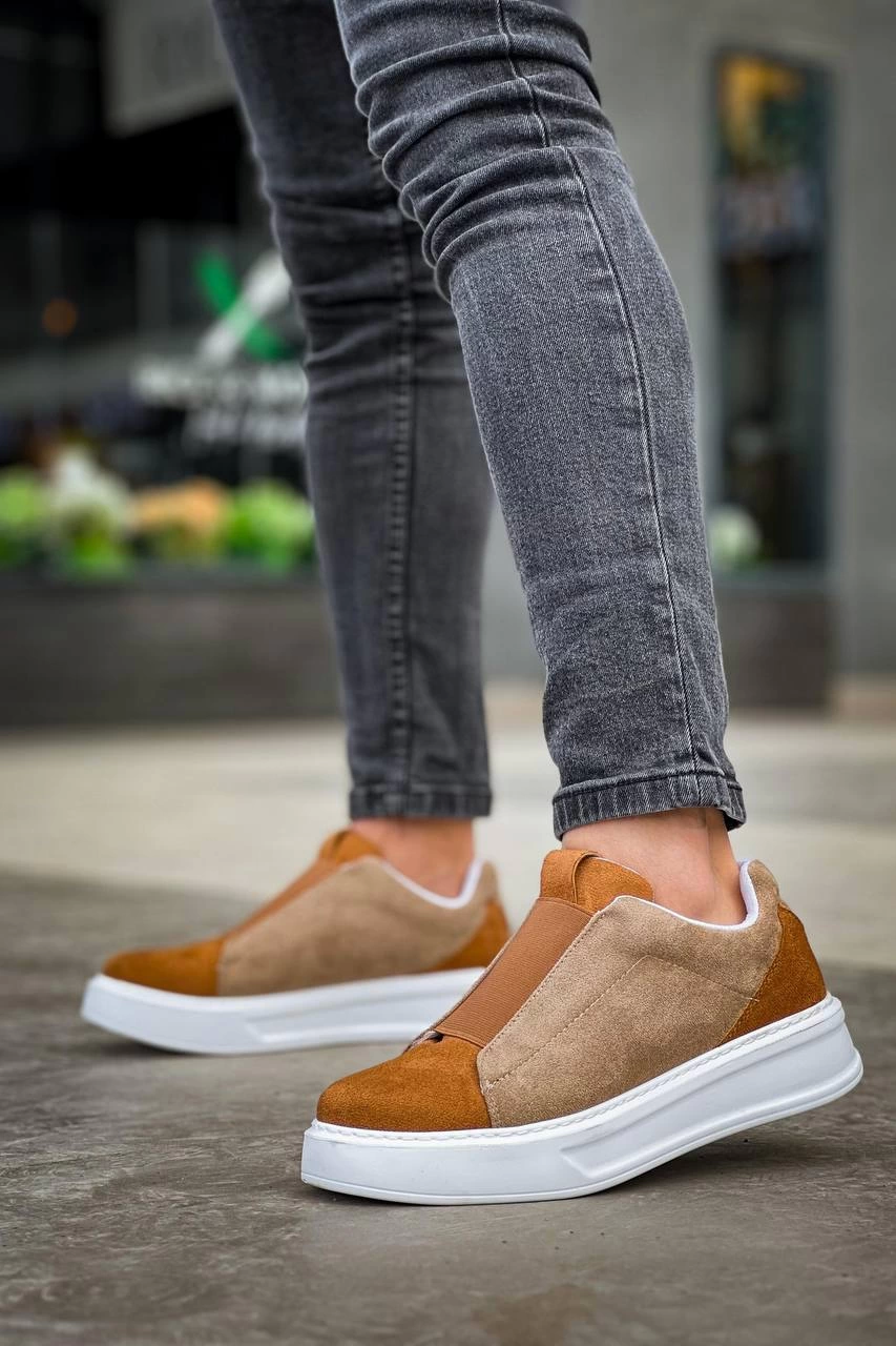 ZRN-007 Vizon Yüksek Taban Tek Bant Bağcıksız Günlük Comfort Erkek Sneaker