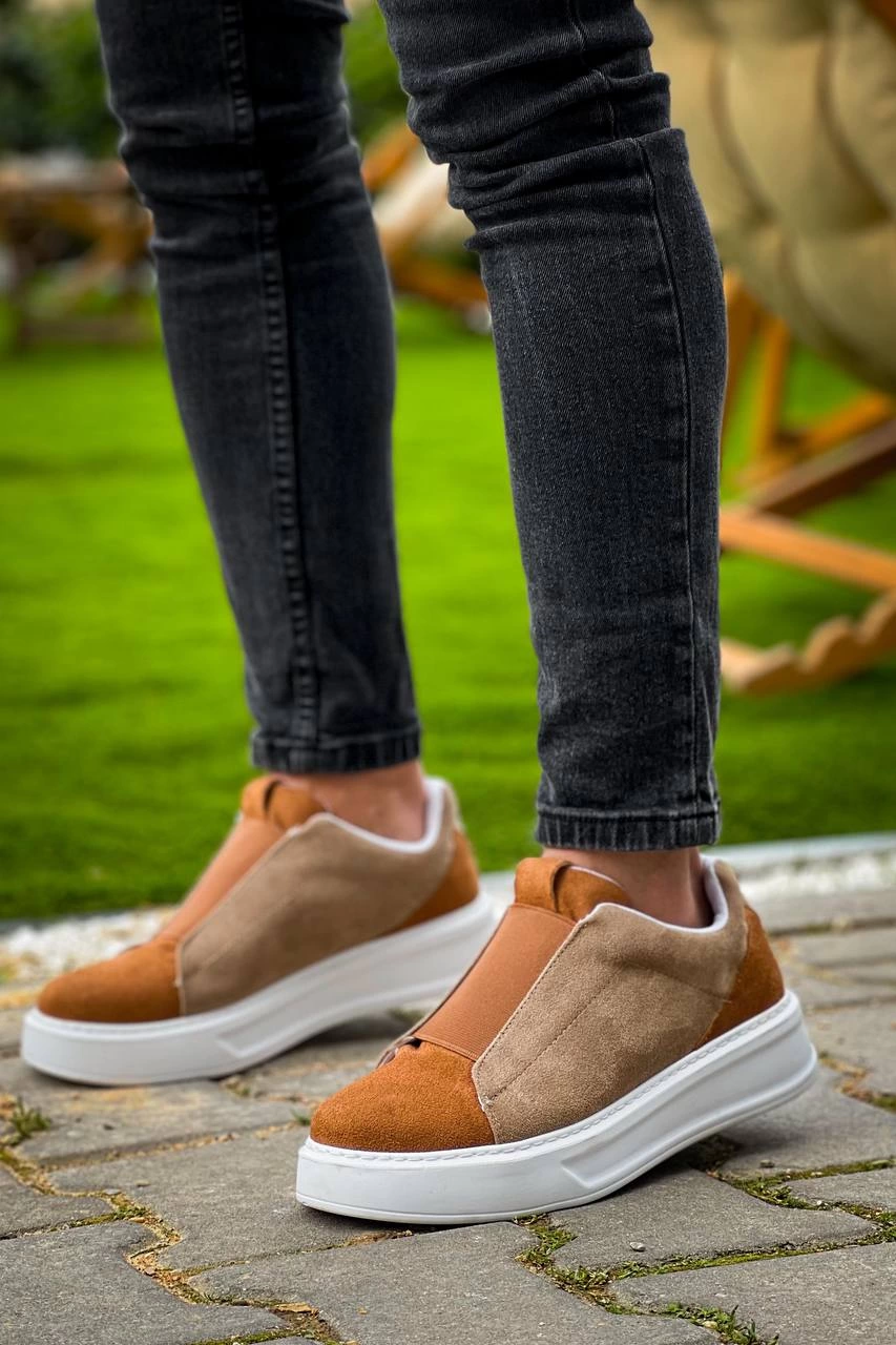 ZRN-007 Vizon Yüksek Taban Tek Bant Bağcıksız Günlük Comfort Erkek Sneaker