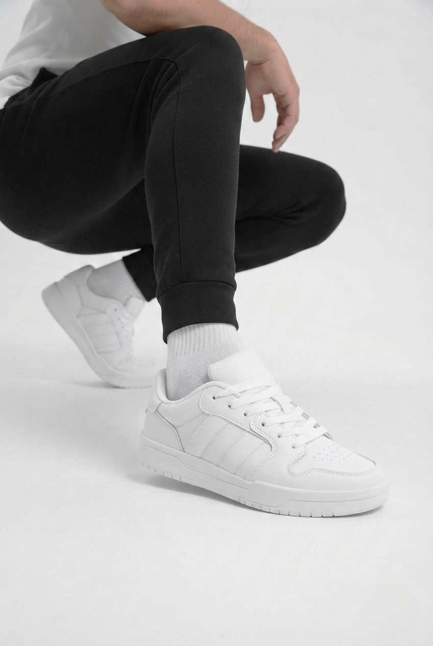 ZRK-X013 Exclusive Beyaz Günlük Erkek Bağcıklı Sneaker