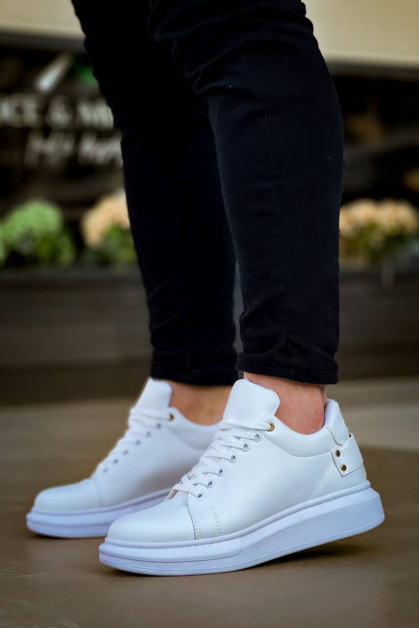 ZRK-X047 Premium Yüksek Kalite Kalın Taban Beyaz Günlük Erkek Sneaker