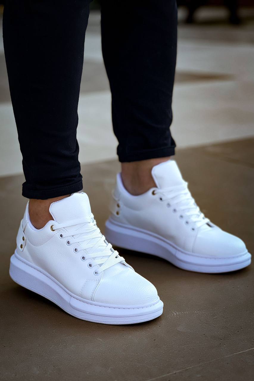 ZRK-X047 Premium Yüksek Kalite Kalın Taban Beyaz Günlük Erkek Sneaker