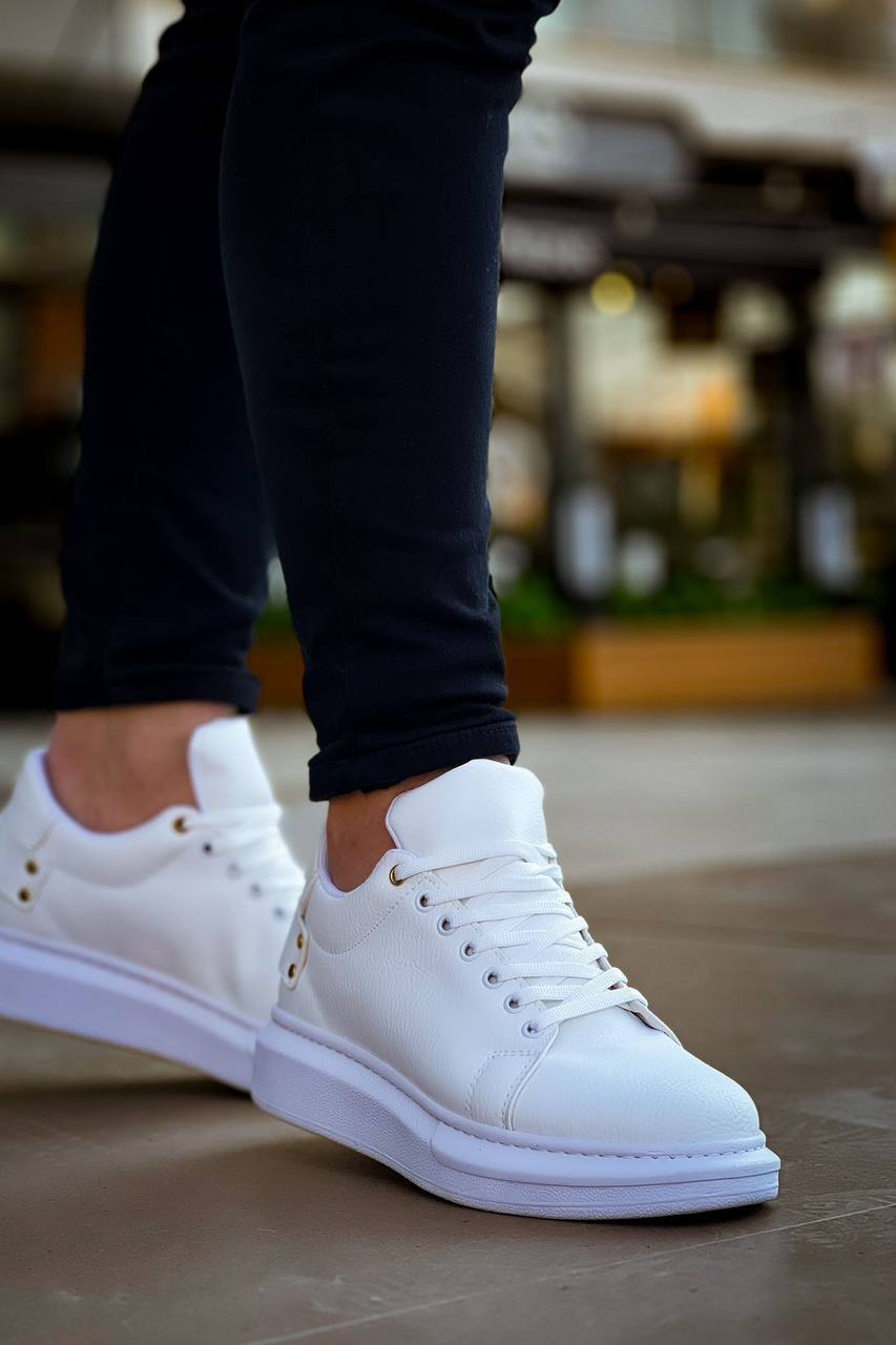 ZRK-X047 Premium Yüksek Kalite Kalın Taban Beyaz Günlük Erkek Sneaker