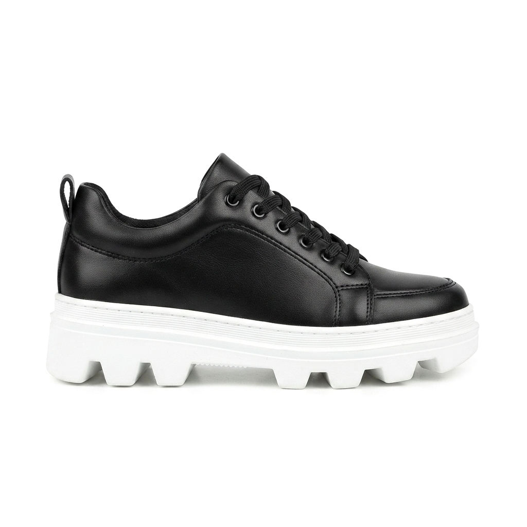 ZRK-X056 Premium Traktör Taban Siyah Beyaz Erkek Spor Ayakkabı