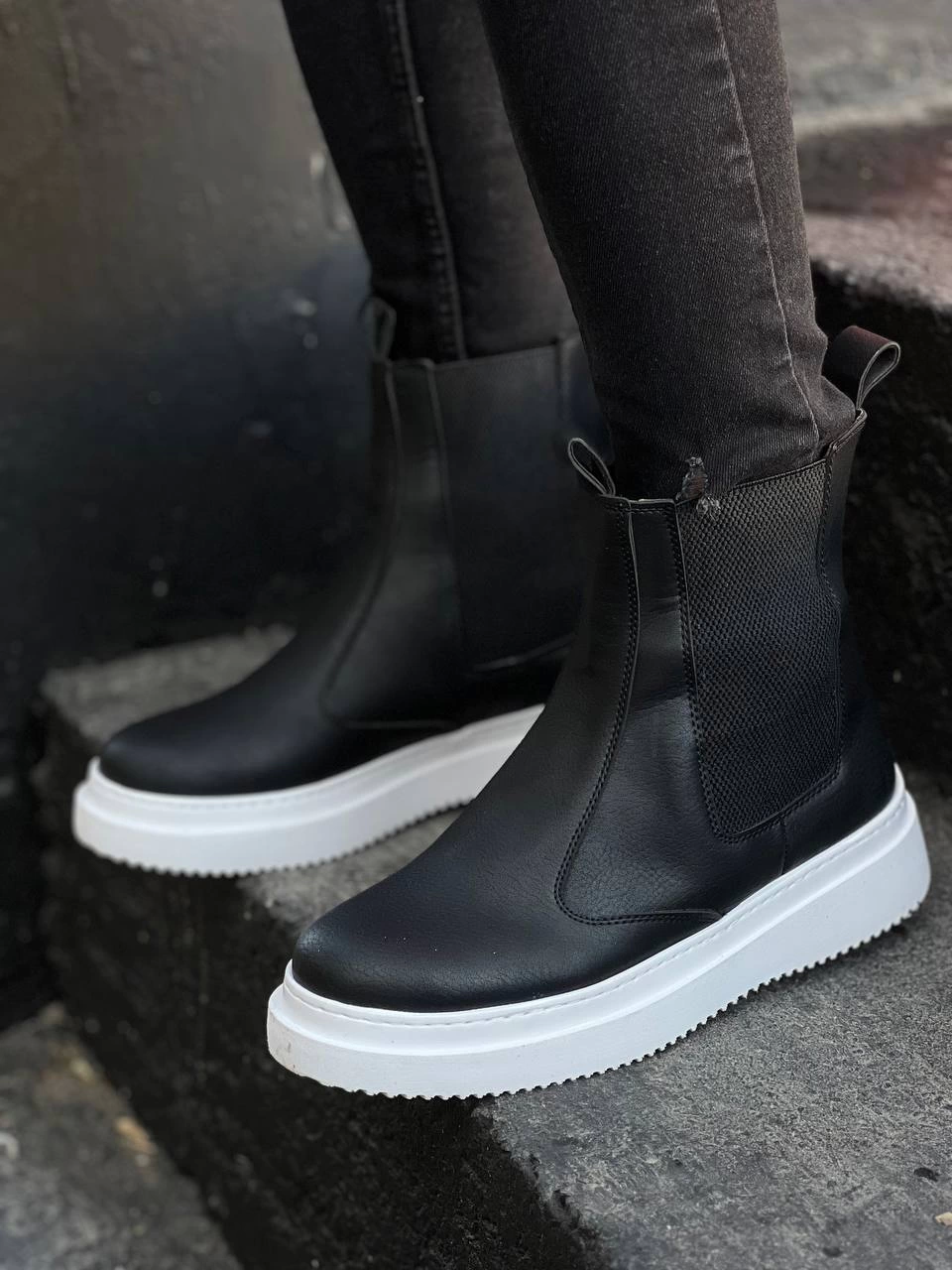 ZRK-0992 Premium Siyah Lastikli Erkek Bot