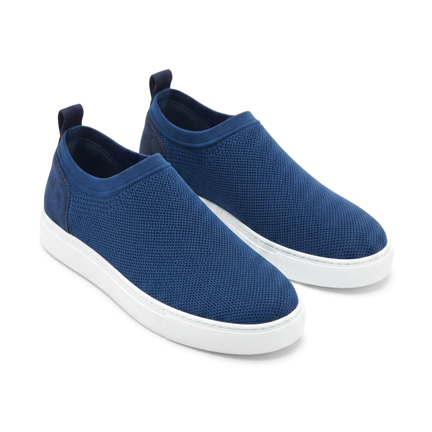 ZRK-X106 Premium Rahat Slip-On Bağcıksız Nefes Alan Triko Erkek Ayakkabı Lacivert
