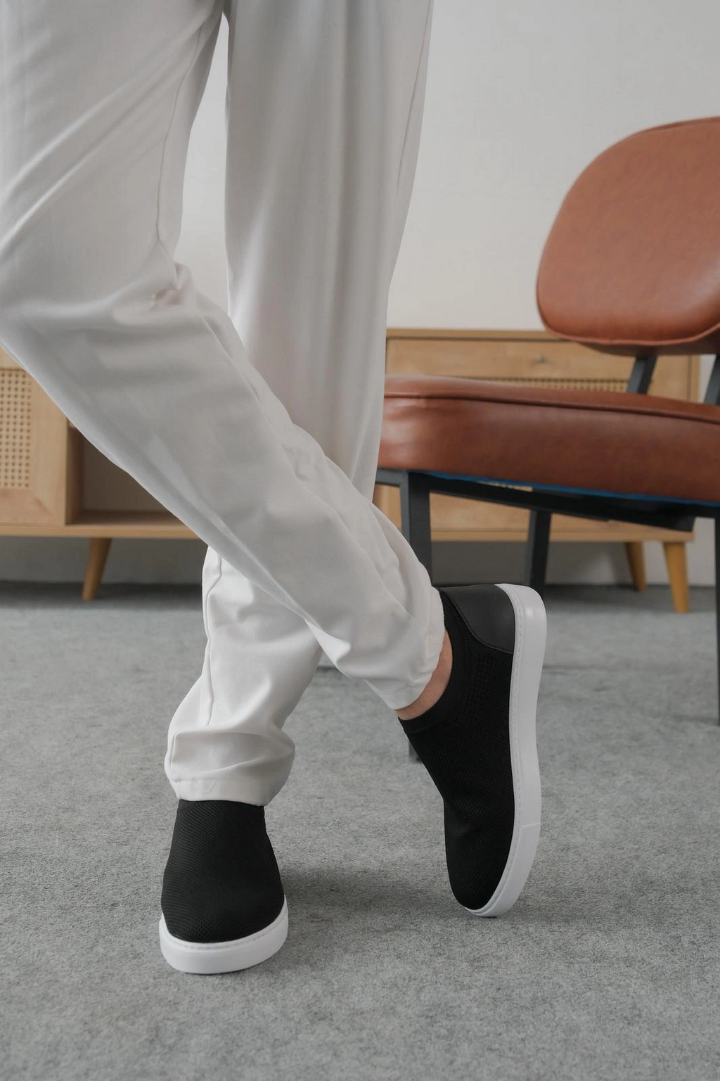 ZRK-106 Premium Rahat Slip-On Bağcıksız Triko Erkek Ayakkabı