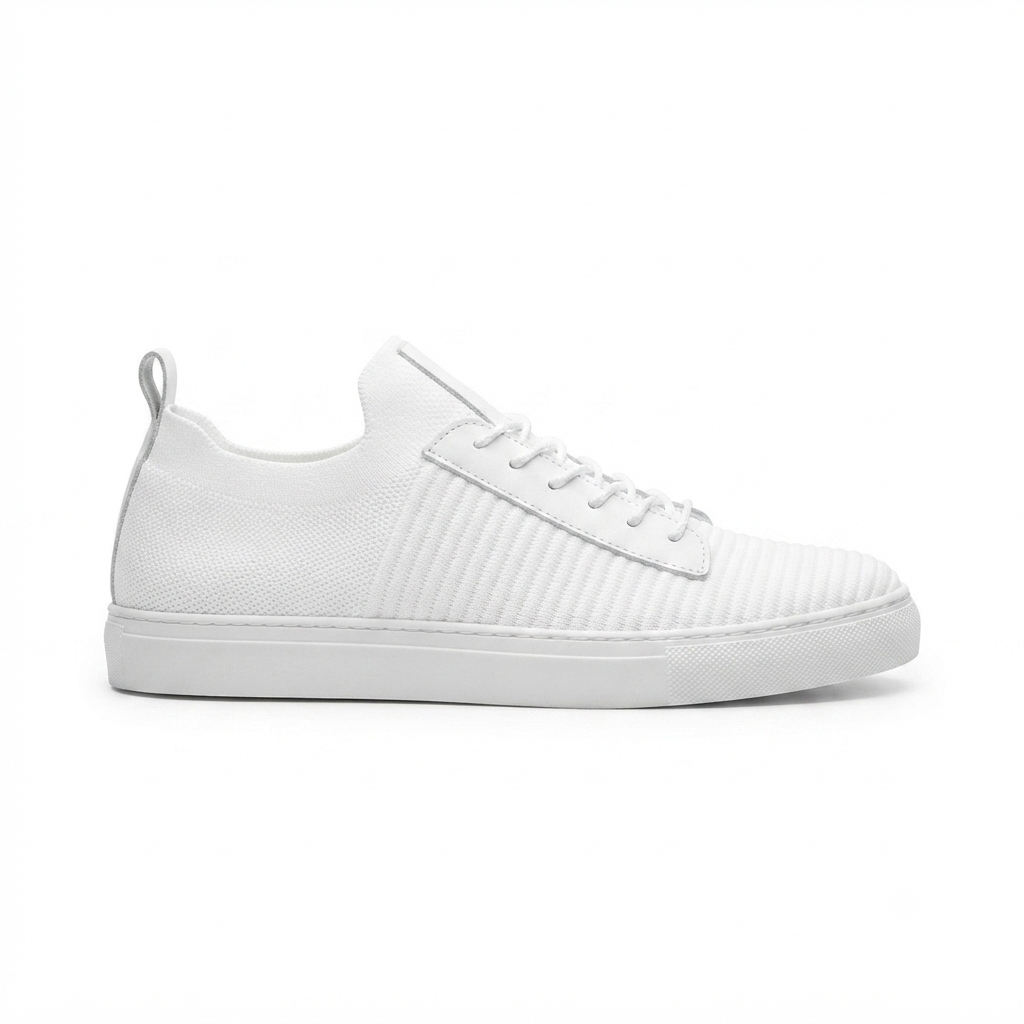 ZRK-X110 Premium Rahat Slip-On Bağcıksız Nefes Alan Triko Erkek Ayakkabı Beyaz