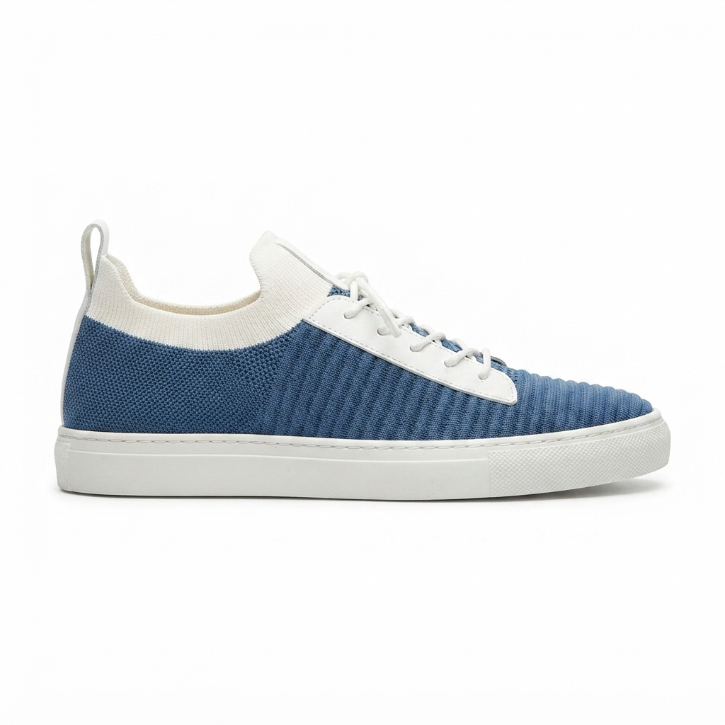 ZRK-X110 Premium Rahat Slip-On Bağcıksız Nefes Alan Triko Erkek Ayakkabı Mavi