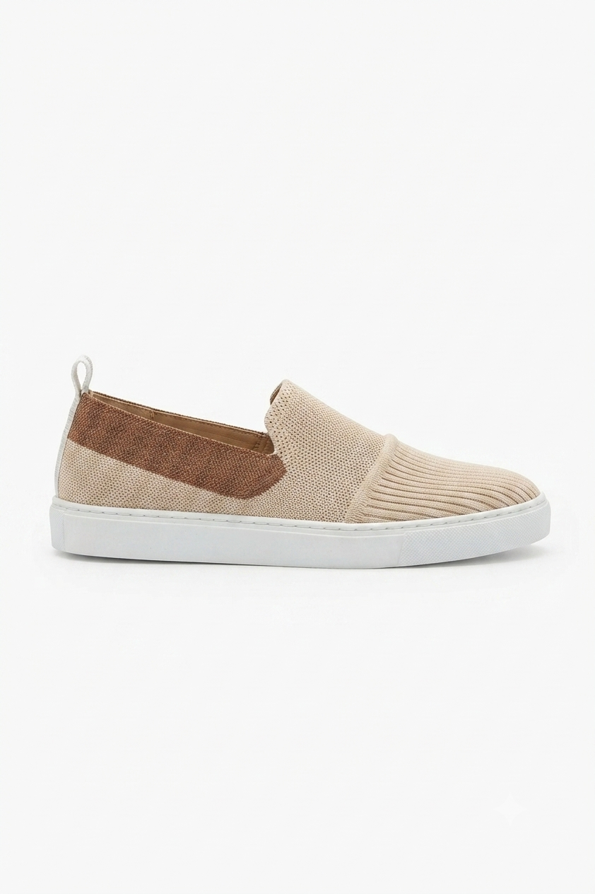 ZRK-114 Premium Bej Taba Triko Nefes Alan Ortopedik Bağcıksız Erkek Espadril