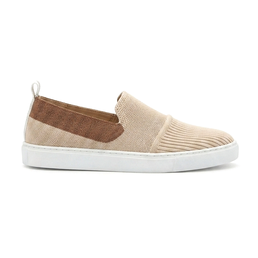 ZRK-114 Premium Bej Taba Triko Nefes Alan Ortopedik Bağcıksız Erkek Espadril