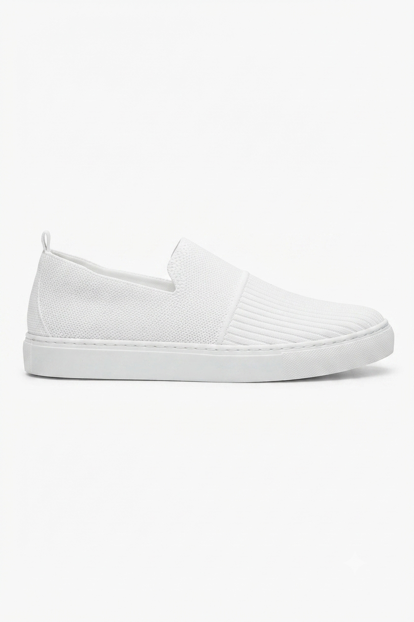 ZRK-114 Premium Beyaz Triko Nefes Alan Ortopedik Bağcıksız Erkek Espadril
