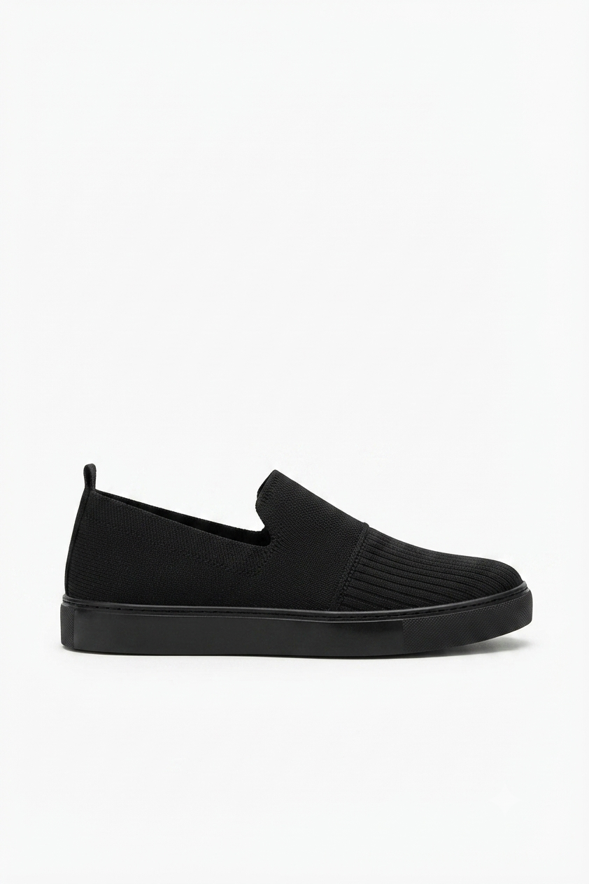 ZRK-114 Premium Siyah Triko Nefes Alan Ortopedik Bağcıksız Erkek Espadril