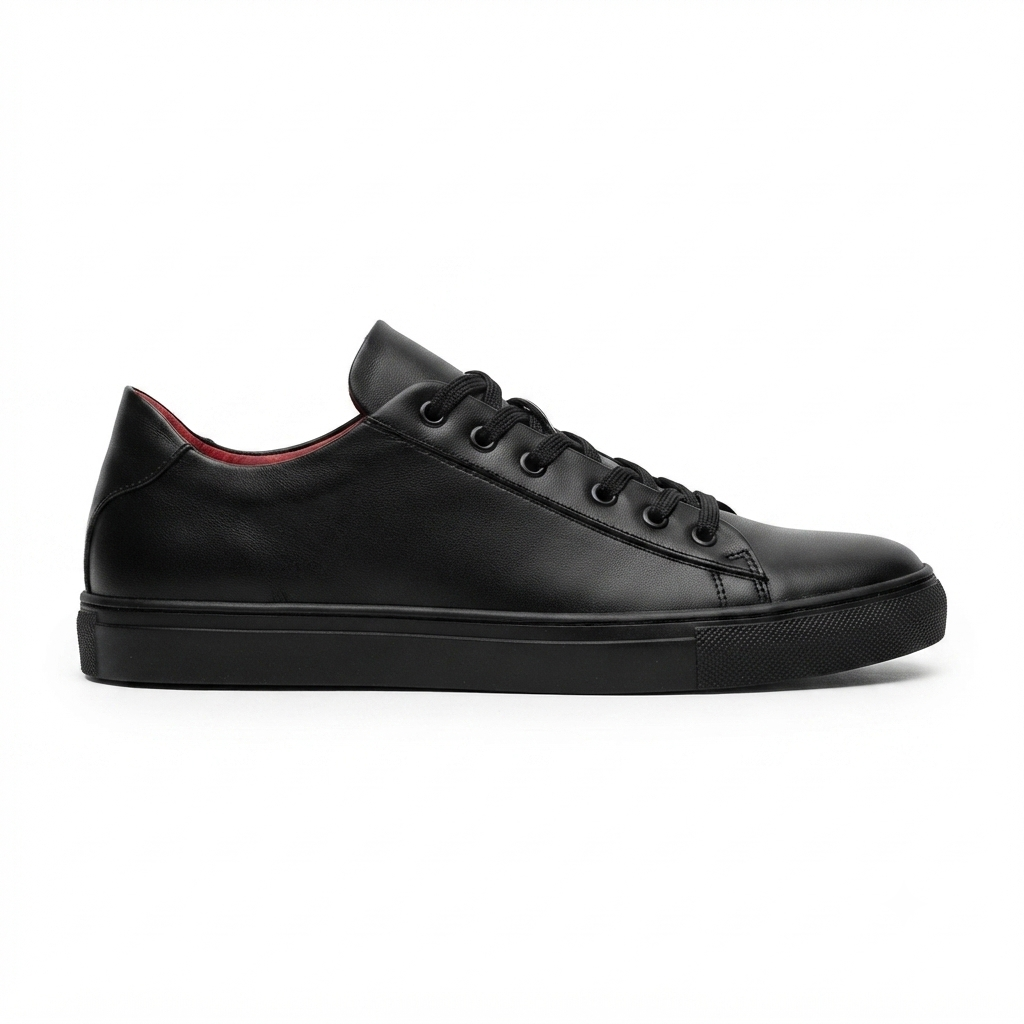 ZRK-X122 Yüksek Kalite Siyah Ortopedik Taban Bağcıklı Erkek Sneaker
