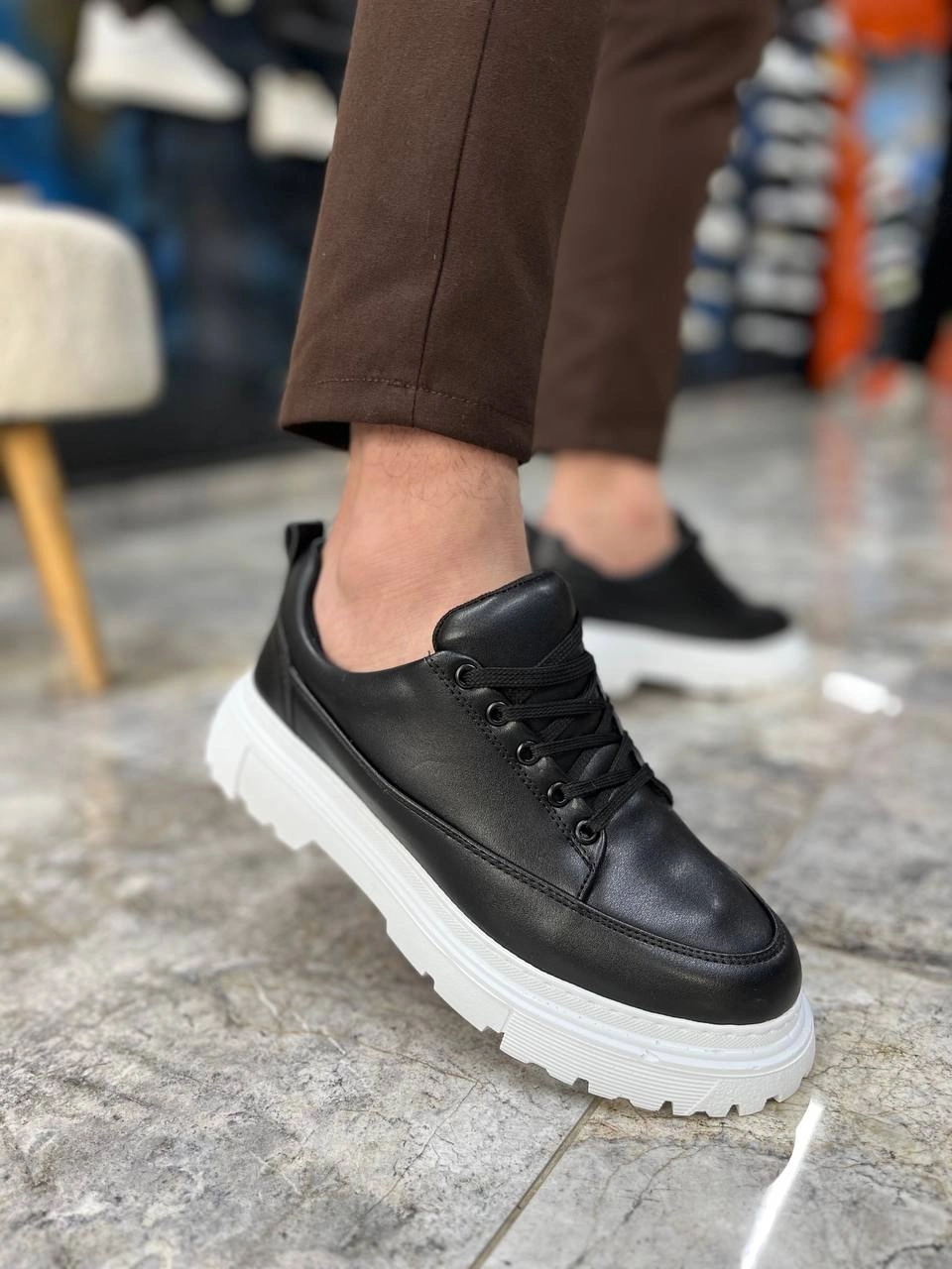 ZRK-702 Premium Siyah Beyaz Günlük Erkek Casual Sneaker