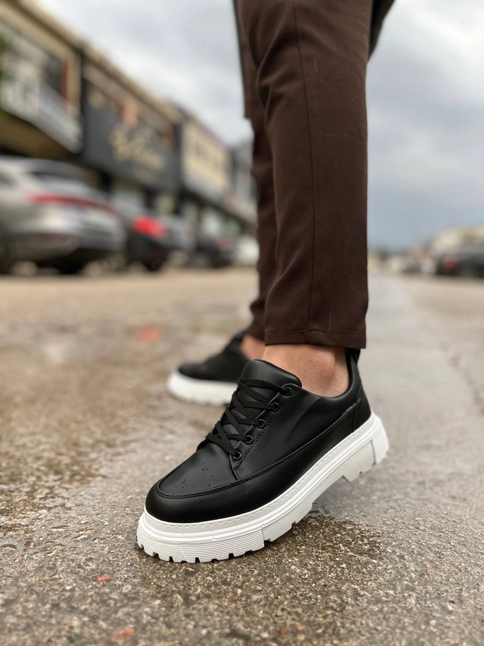 ZRK-702 Premium Siyah Beyaz Günlük Erkek Casual Sneaker