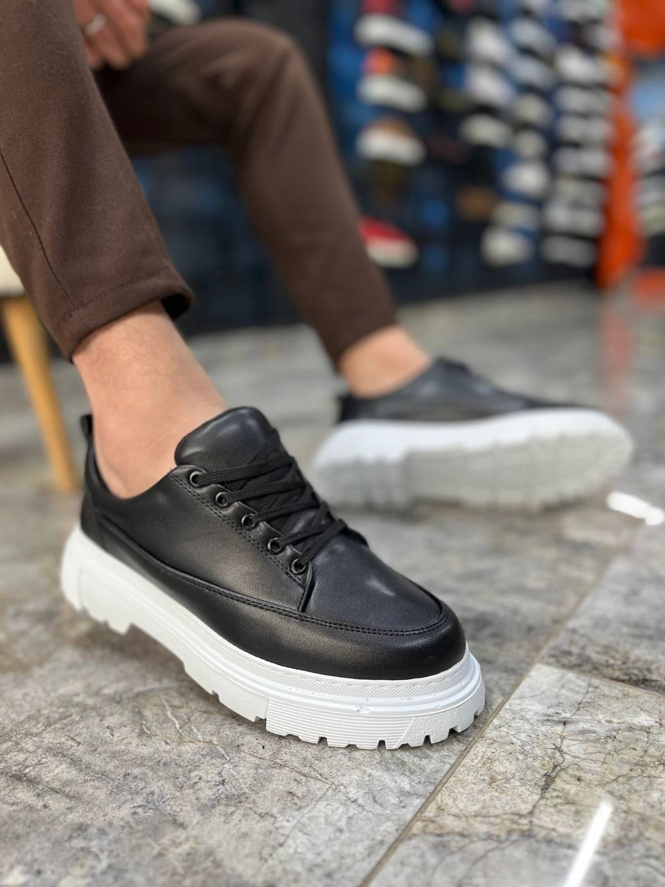 ZRK-702 Premium Siyah Beyaz Günlük Erkek Casual Sneaker