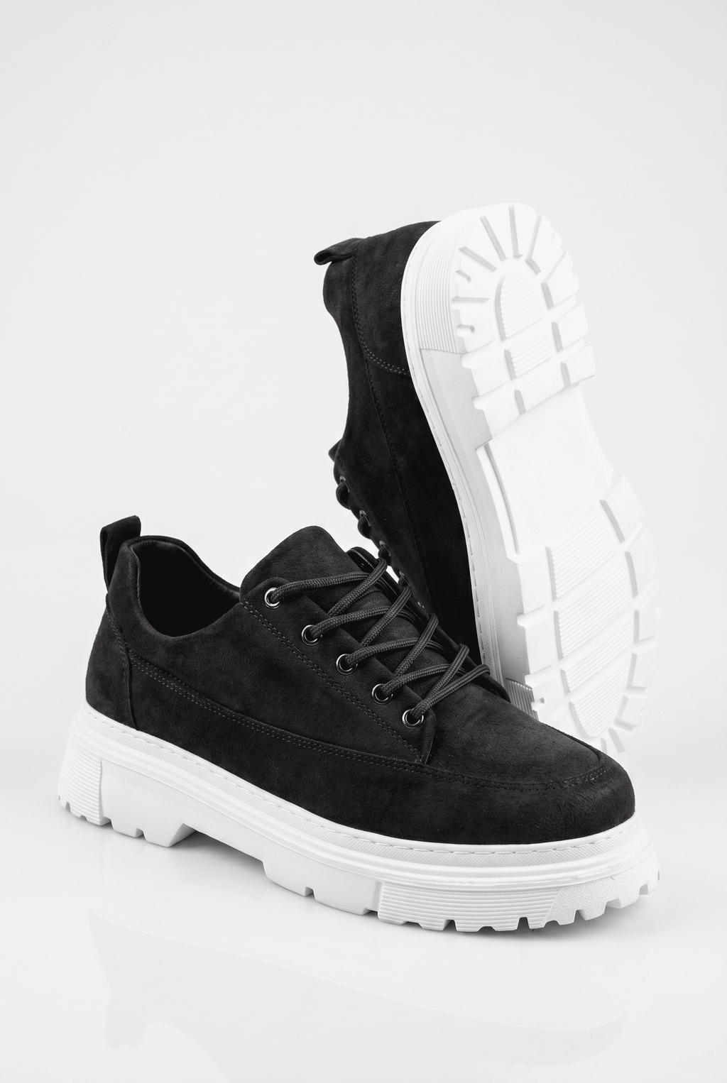 ZRK-702 Premium Siyah Beyaz Süet Günlük Erkek Casual Sneaker