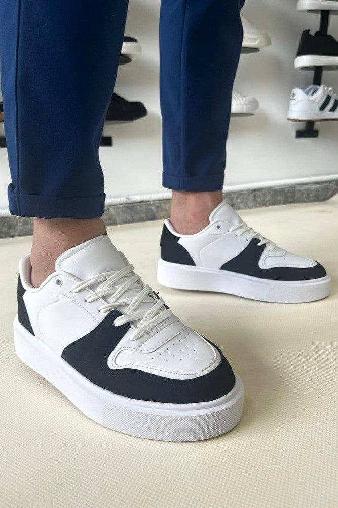 ZRK-726 Yüksek Kalite Beyaz-Siyah Erkek Sneaker