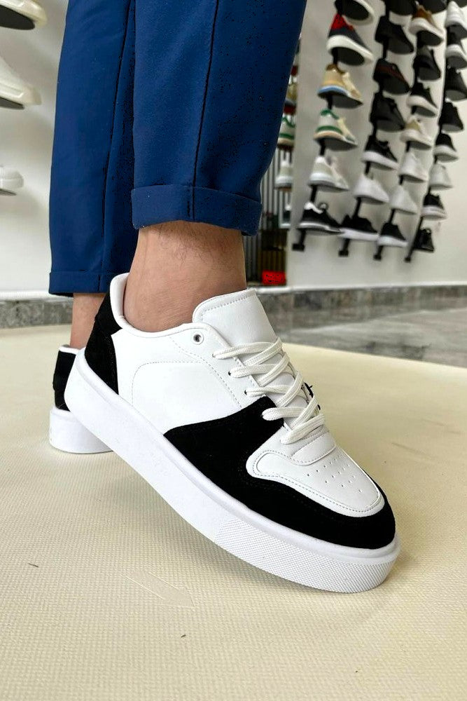 ZRK-726 Yüksek Kalite Beyaz-Siyah Erkek Sneaker