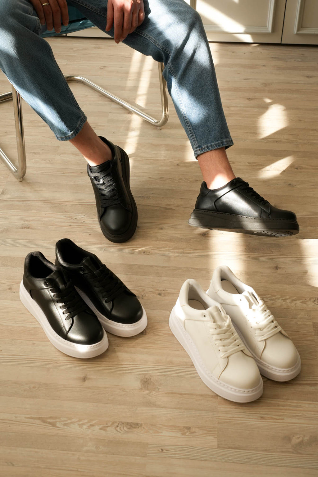 ZRK-XB2 Yüksek Kalite Alexandre Model Siyah Erkek Premium Sneaker