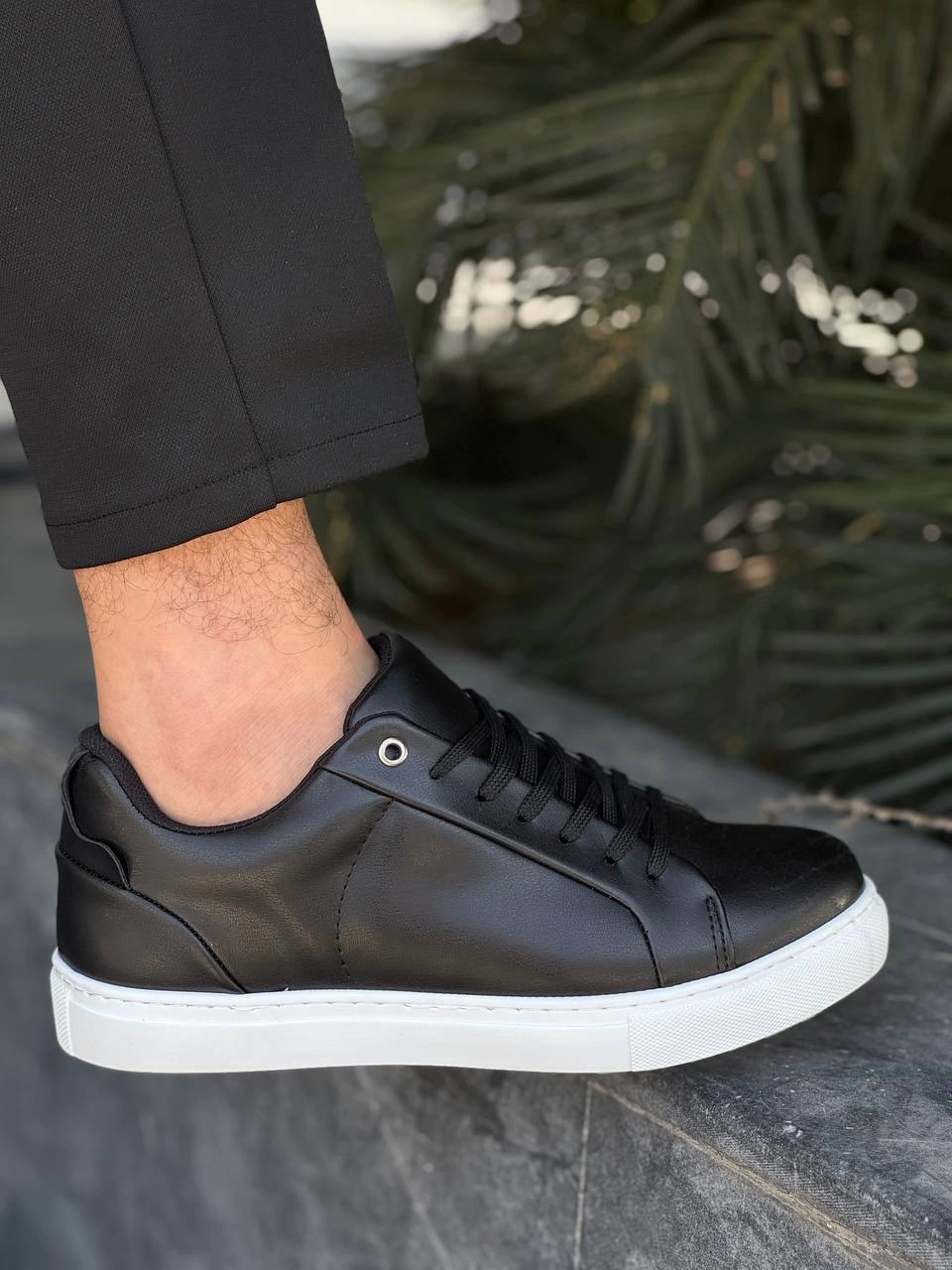 Vantex Premium Siyah Beyaz Günlük Erkek Sneaker