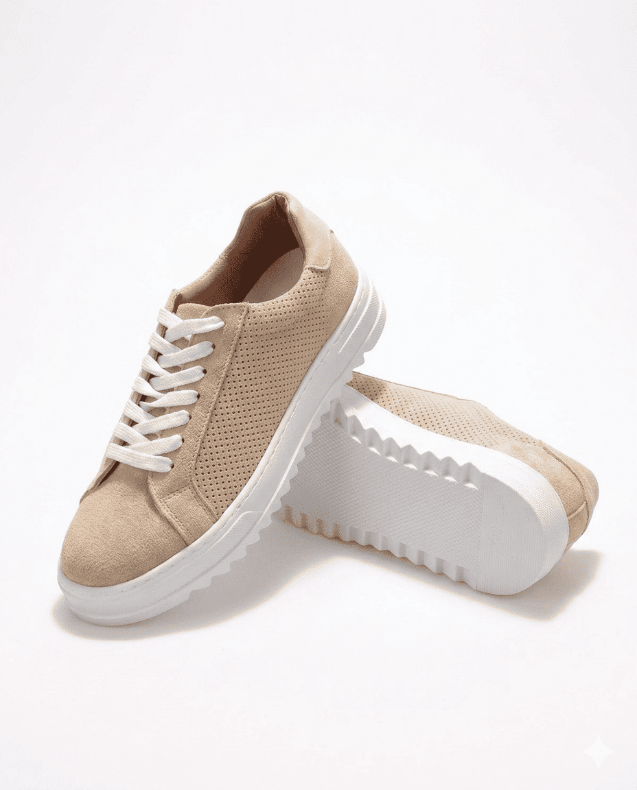 ZRK-DX2 Premium Bej Süet Ortopedik Erkek Sneaker