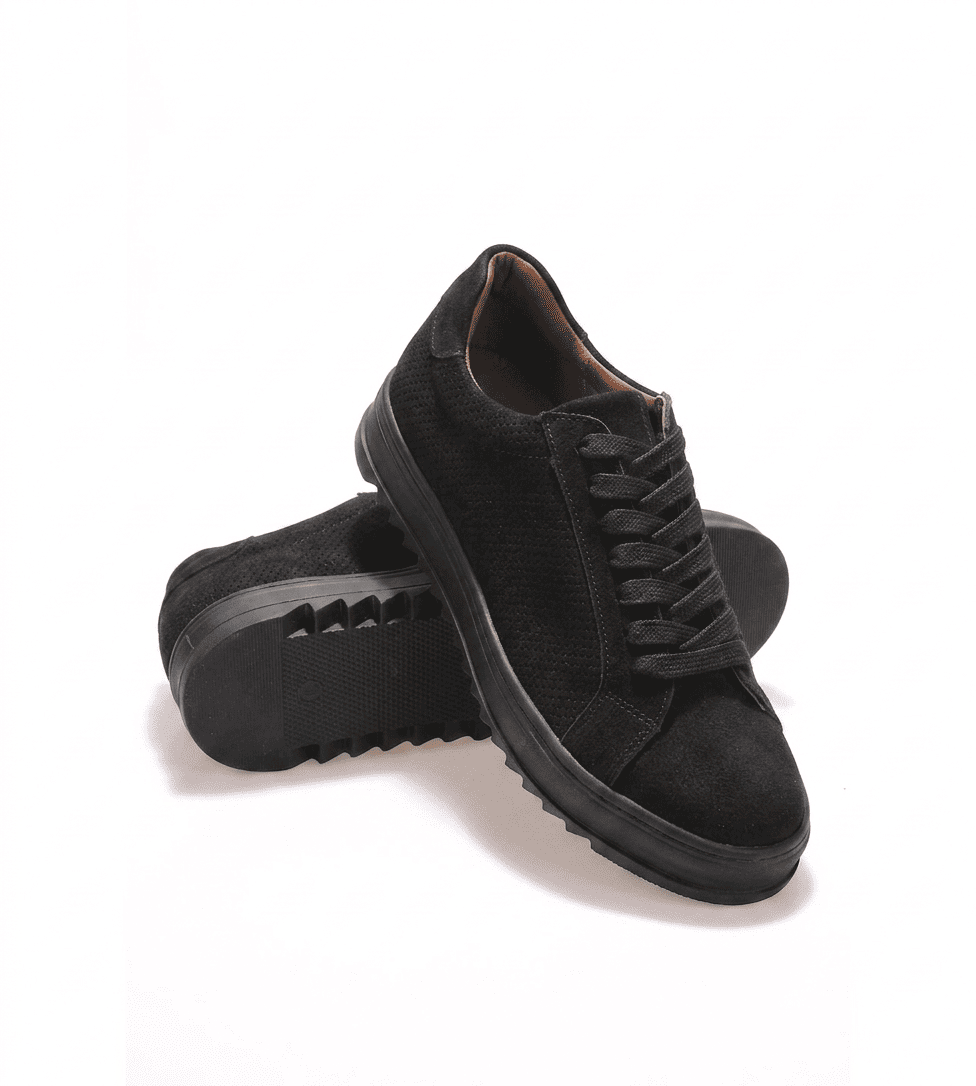 ZRK-DX2 Premium Siyah Süet Ortopedik Erkek Sneaker