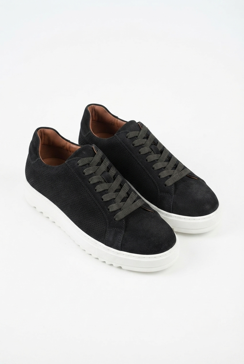 ZRK-XDX2 Exclusive Siyah Beyaz Süet Erkek Casual Ayakkabı