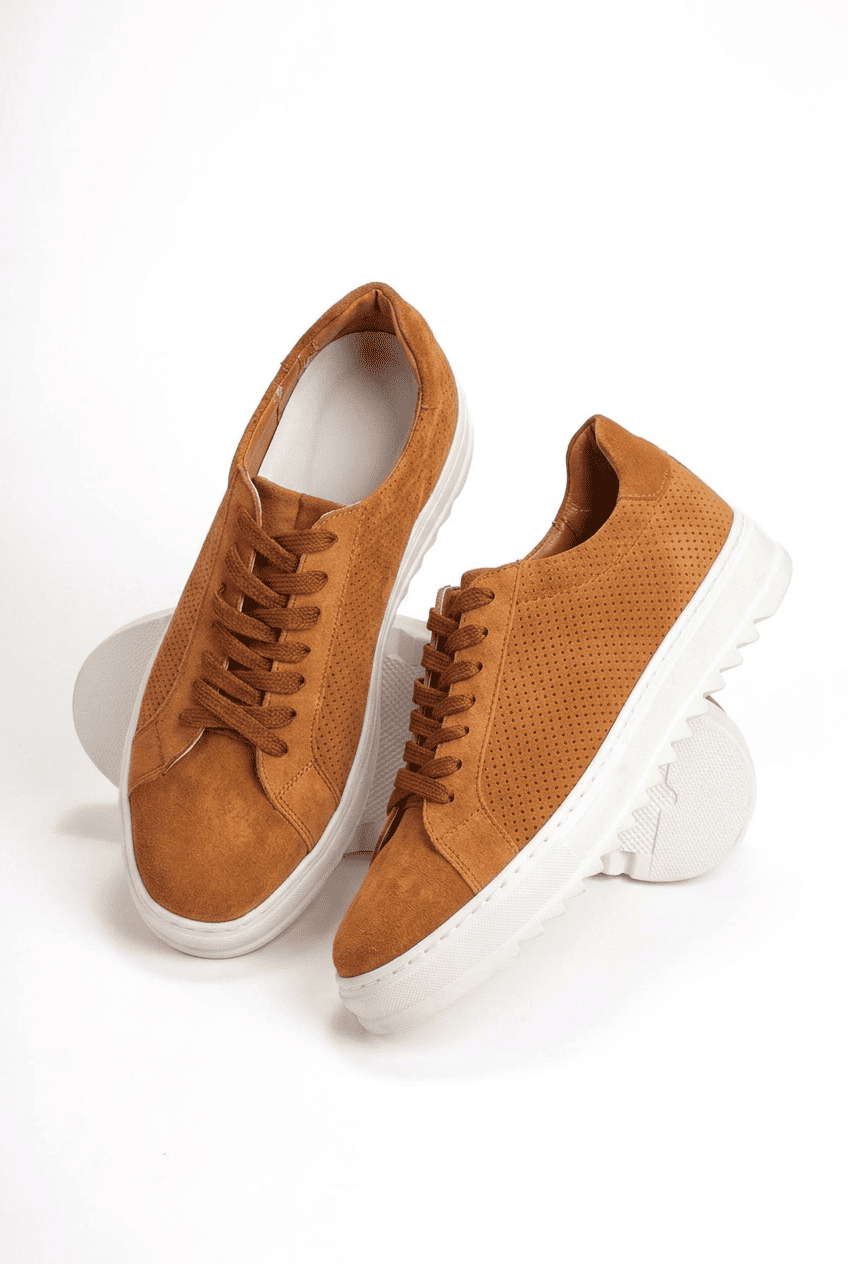 ZRK-DX2 Premium Taba Süet Ortopedik Erkek Sneaker