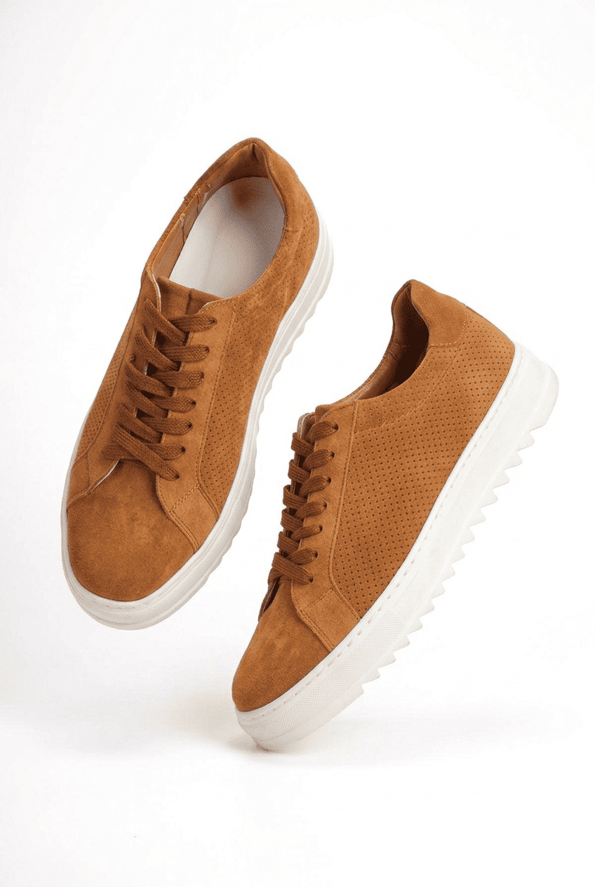 ZRK-DX2 Premium Taba Süet Ortopedik Erkek Sneaker