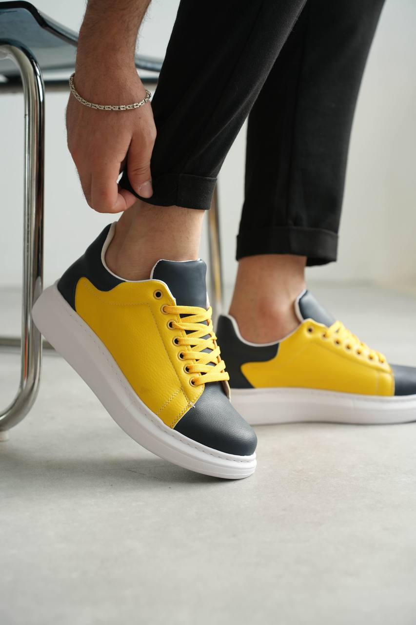 ZRK-Fans Taraftar Sarı Lacivert Bağcıklı Özel Seri Erkek Sneaker