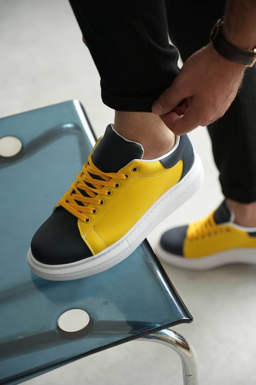 ZRK-Fans Taraftar Sarı Lacivert Bağcıklı Özel Seri Erkek Sneaker