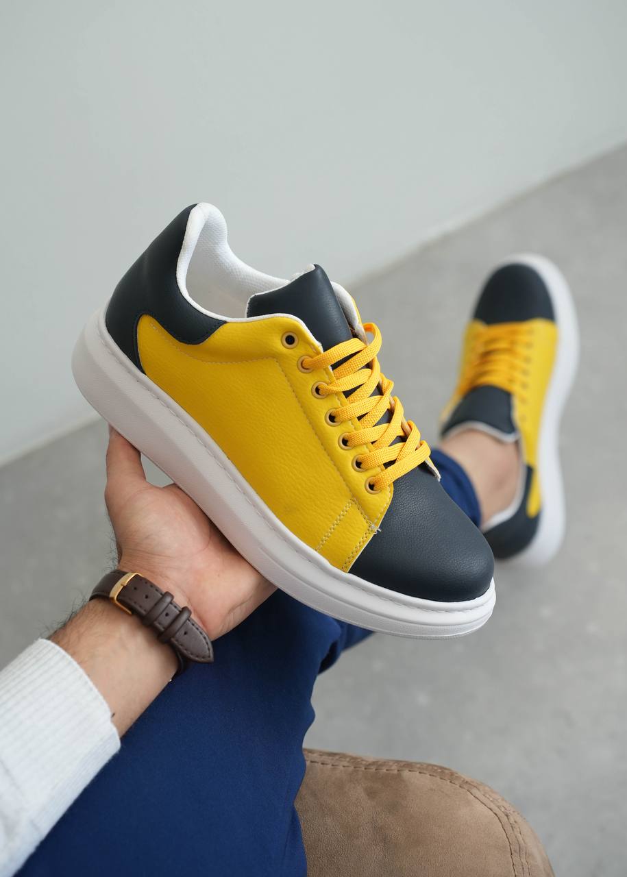ZRK-Fans Taraftar Sarı Lacivert Bağcıklı Özel Seri Erkek Sneaker