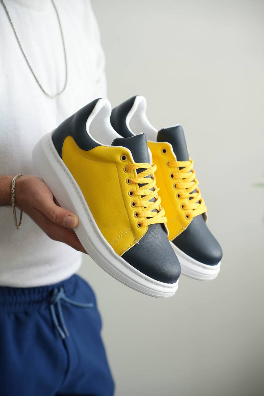 ZRK-Fans Taraftar Sarı Lacivert Bağcıklı Özel Seri Erkek Sneaker